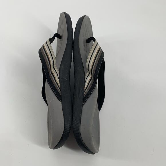 Vionic Orthoheel Orthopedic Comfort Thong Sandals 7 Womens Gray Black Slip On - Picture 4 of 7